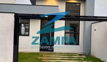 CASA MODERNA COM 3 QUARTOS (1 SUITE), VARANDA GOURMET E 2 VAGAS COBERTAS NO JD MARAMBAIA