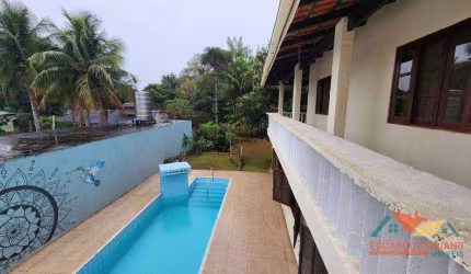 Chácara com 5 dormitórios para alugar, 345 m² por R$ 3.995,20/mês - Massaguaçu - Caraguatatuba/SP