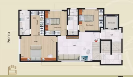 Apartamento com 3 quartos à venda na Rua Custódio de Melo, Liberdade, Belo Horizonte por R$ 810.000