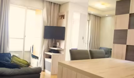 Apto lindo, aconchegante à venda, 49 m2 área útil, com 2 dormitórios, sala de visita, sala de jantar, varanda, cozinha, 1 banheiro, área de serviço,1 vaga de garagem.