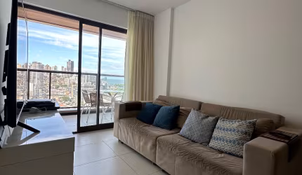 Apartamento 2/4 Nascente com Vista Mar Permanente e Porteira Fechada no NAU Barra!