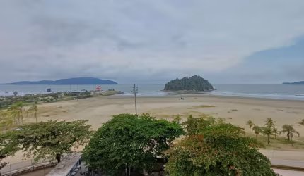 AMPLO APTO PÉ NA AREIA, DE FRENTE, VISTA MAR, 03 DORMS., 02 SUÍTES, PORTEIRA FECHADA, 01 LAVABO, 01 VAGA
