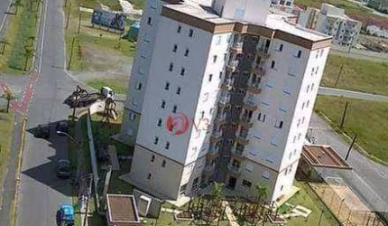 Apartamento com 50 metros quadrados, Sala, Cozinha, 2 Dormitórios, 1 banheiro, Sacada e uma Vaga de Gargem