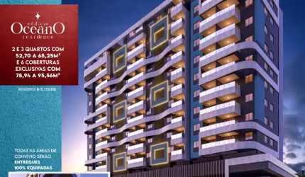 Apartamentos  2 ou 3 quartos com varanda gourmet e vista para o mar em Mangabeiras