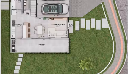Casa em construção com 3 suítes, 2 vagas no bairro Cachoeira do Bom Jesus em Florianópolis