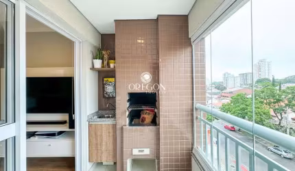 Apartamento Porteira fechada com 65m, 2 quartos (1 suíte) e varanda gourmet