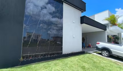 Casa linda térrea no Terras Alphaville Camaçari conceito aberto, casa nova