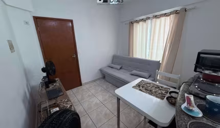Apto para locação no Boqueirão com com sacada Mobiliado 1 dormitório R$2.400,00