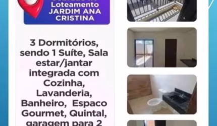 ✅ Sobrado em via pública com 3 dormitórios , sendo 1 com suíte -