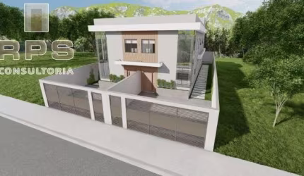 Casa na Vila Petrópolis em Atibaia com 190m² construídos, 3 quartos sendo suítes, piscina, churrasqueira, acabamento de alto padrão, pronta  Abril/24