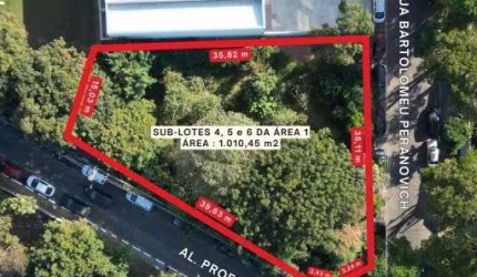 Terreno comercial em Atibaia , com área de 1.009 m² . Esquina comercial ,  Ampla frente para duas ruas .