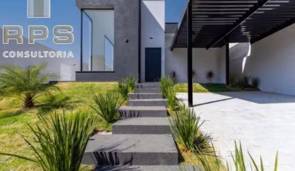 Casa moderna a venda no Serras de Atibaia II com 3 dormitórios, sendo 1 suíte master,  área gourmet e piscina com prainha