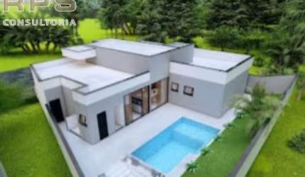 Lançamento Reserva São Nicolau : A/C 229 m². Casa com 3 suítes, salas de estar e jantar, pé direito duplo e conceito aberto integrando área gourmet