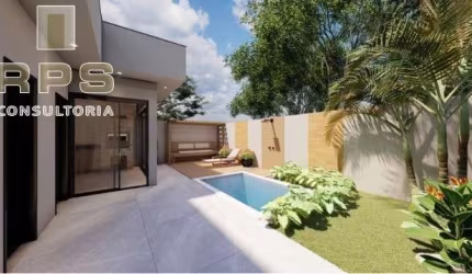 Casas térrea no residencial Village no Jardim Estãncia Brasil em Atibaia, fase  acabamento, 3 quartos sendo 1 suíte, área gourmet integrada e piscina