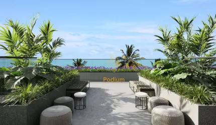 Apartamentos com varanda / sacada gourmet a beira mar  da praia de Intermares  - AP1196