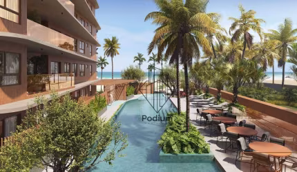 Apartamento térreo com piscina privativa na beira mar da praia Formosa em Cabedelo - AP2253