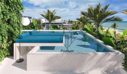 Apartamentos com varanda / sacada gourmet e vista mar,  pé na areia na praia do Bessa - AP2118