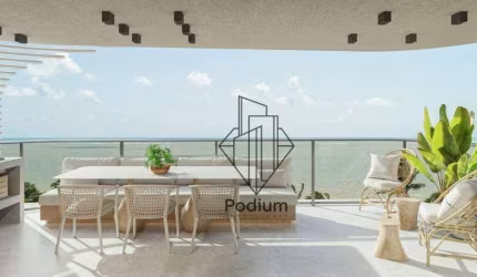Cobertura Duplex com vista mar e varanda/sacada a 82 metros da praia de Camboinha/Cabedelo. - CO0131.