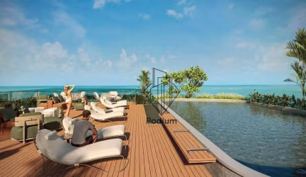Apartamentos térreo com jacuzzi privativa a 230m da praia de Ponta de Campina em Cabedelo - AP2276
