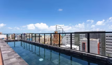 Coberturas com lazer privativo e vista para o mar da praia de Tambaú - CO0006