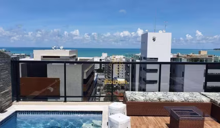 Cobertura duplex com área de lazer com vista para o mar em Tambaú - CO0043