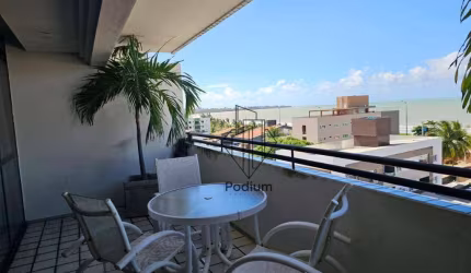 Cobertura linear com piscina privativa e vista para o mar  a 110m da praia do Bessa -CO0181