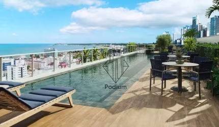 Apartamentos com varanda / sacada e excelente localização  aproximadamente a 400m da praia de Cabo Branco - AP1945