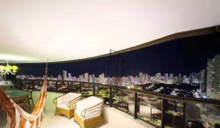 Apartamento com projetados e varanda / sacada ampla com  vista definitiva para o mar no Brisamar - AP2101