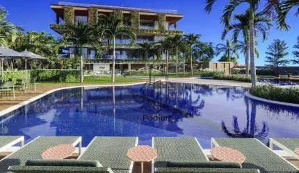 Apartamentos com varanda / sacada pés na areia da praia do Seixas - AP2214