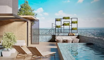 Cobertura linear com área externa privativa e vista definitiva para o mar a aproximadamente 390m da praia do Bessa - CO0253