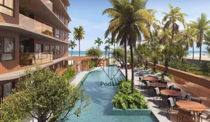 Apartamento térreo com piscina privativa na beira mar da praia Formosa em Cabedelo - AP2265