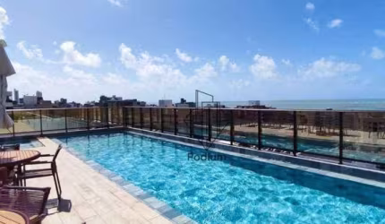 Apartamento de porteira fechada com varanda / sacada no Cabo Branco - AP2359