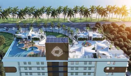 Flats Studio com varanda / sacada a beira mar da praia de Intermares - FL0552