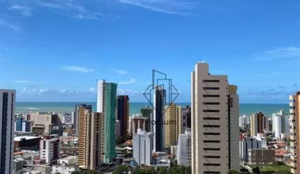 Apartamento com varanda / sacada e vista para o mar da praia de Manaíra -  AP2458