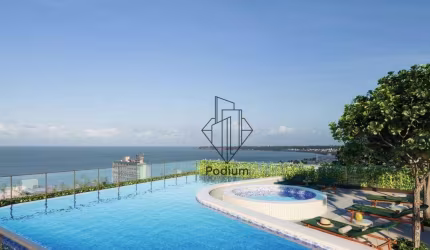 Flats Studio com varanda/sacada á 340m da praia de Cabo Branco- FL0708.