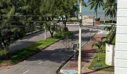 Flat Studio com varanda / sacada e vista definitiva á 70m da praia de Intermares - FL0718
