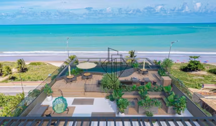 Flats Studio térreo com área privativa à beira mar da praia do Bessa - FL0756