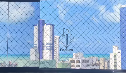 Apartamento com projetados e vista definitiva para o mar de Tambaú - AP2587.