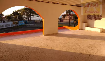 Sobrado com 5 quartos - na orla da praia - à venda, 357 m² por R$ 1.200.000 - Flórida Mirim - Mongaguá/SP