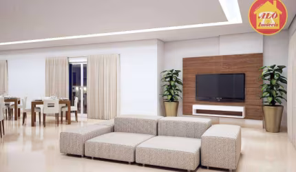 Apartamento com 3 dormitórios à venda, 98 m² por R$ 712.000,00 - Aviação - Praia Grande/SP