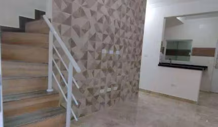 Sobrado com 2 quartos - parcelamento direto - à venda, 54 m² por R$ 350.000 - Guilhermina - Praia Grande/SP