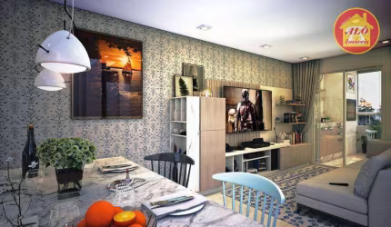 Apartamento com 2 quartos à venda, 63 m² por R$ 398.985 - Maracanã - Praia Grande/SP
