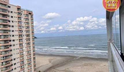 Apartamento vista mar com 02 quartos à venda, 107 m² por R$ 900.000 - Aviação - Praia Grande/SP