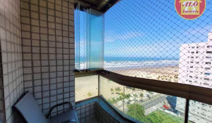 Apartamento vista mar com 3 quartos à venda por R$ 760.000 - Aviação - Praia Grande/SP