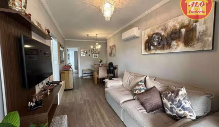 Apartamento com 2 quartos -  100 metros da praia - à venda, 78 m² por R$ 592.000 - Aviação - Praia Grande/SP