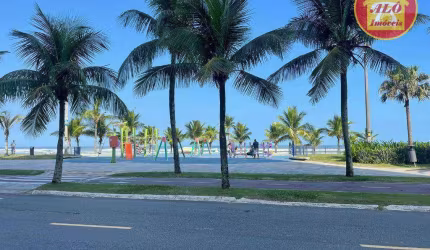 Apartamento vista mar com 2 quartos - pé na areia - à venda, 67 m² por R$ 425.000 - Maracan - Praia Grande/SP
