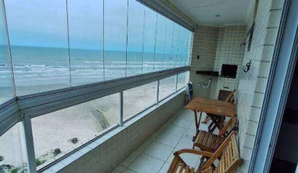 Apartamento frente mar com 1 quarto à venda, 55 m² por R$ 465.000 - Maracanã - Praia Grande/SP