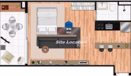 113909 Apartamento com 1 dormitório à venda, 42 m² por R$ 790.000 - Brooklin - São Paulo/SP