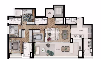 114067 Apartamento com 4 dormitórios à venda, 157 m² por R$ 2.869.000 - Perdizes - São Paulo/SP