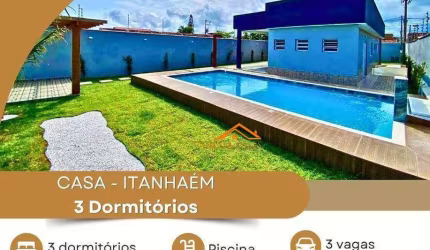 Casa com 3 dormitórios à venda por R$ 799.000  - Lado Praia - Itanhaém/SP